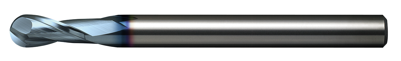 Titanium Nitride Coating SGS 39108 1B 4 Flute Ball End General Purpose End Mill 1-1/2 Length 3/16 Cutting Length 1/8 Shank Diameter 1/16 Cutting Diameter 
