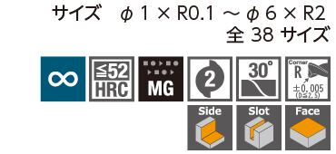 日進工具 無限コーティング ラジアスEM MSRS430 D12XR0.3-