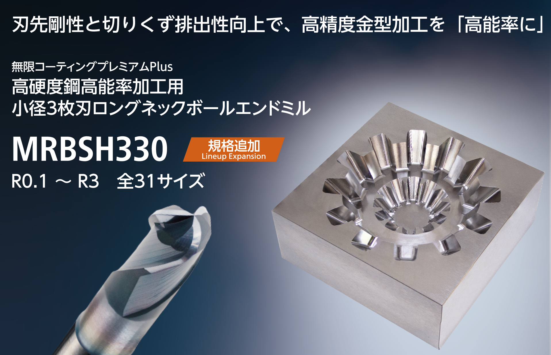 当社の 日進工具 無限リード40エンドミル 2枚刃 MX240 D0.8